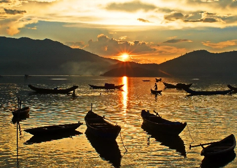Lap An Lagoon at sunset