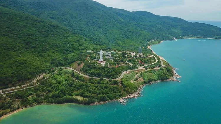 Aerial view of Son Tra Peninsula.
