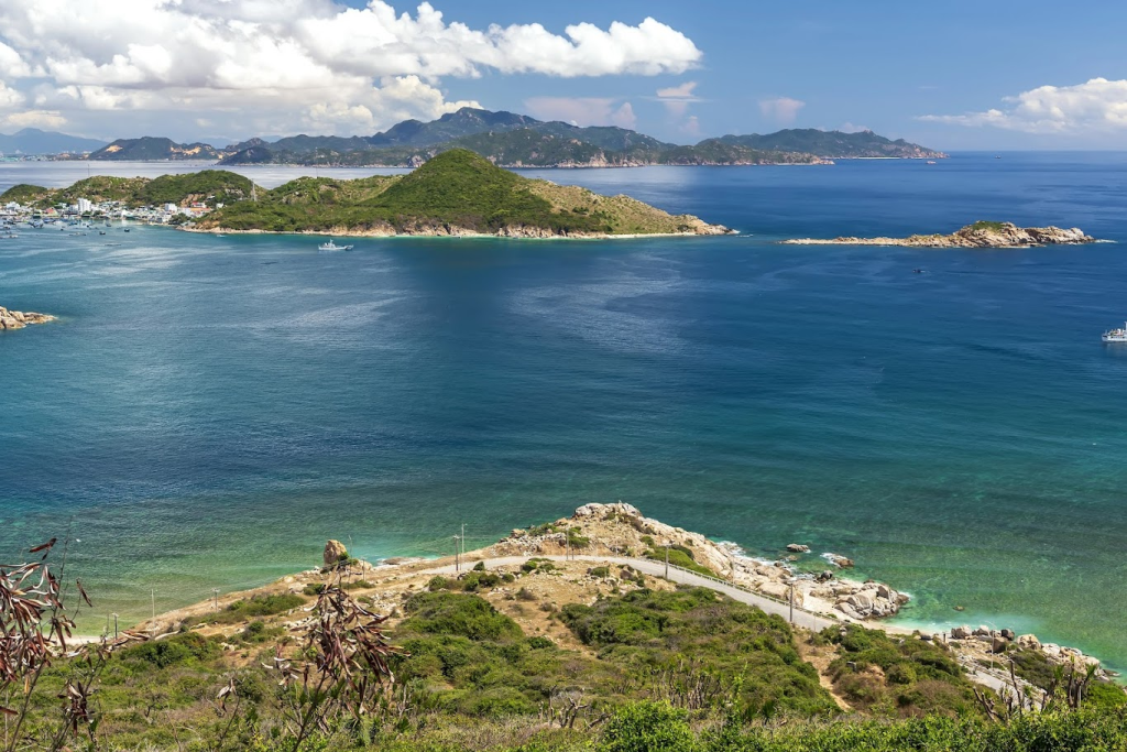 Aerial view showing turquoise water