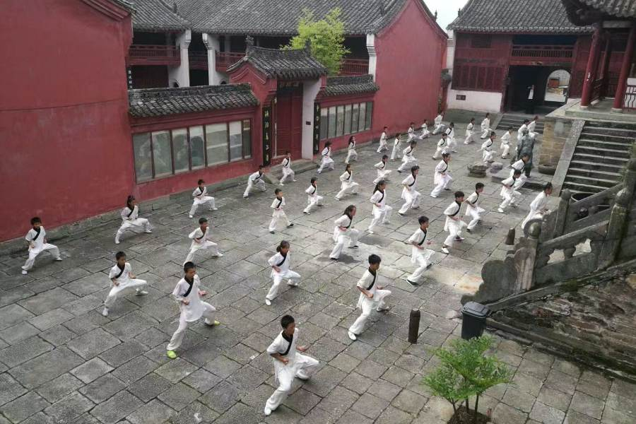 Martial arts training courtyard
