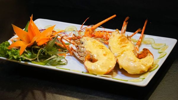 Fresh seafood dishes by the seaside restaurant