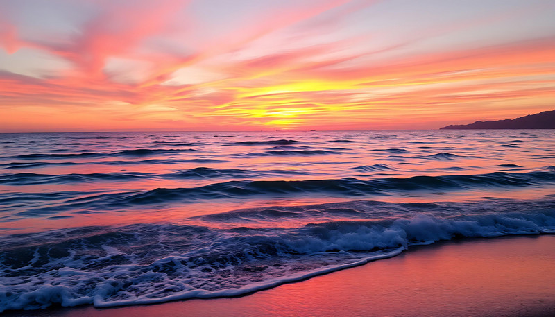 Golden sunset over Cua Lo Beach
