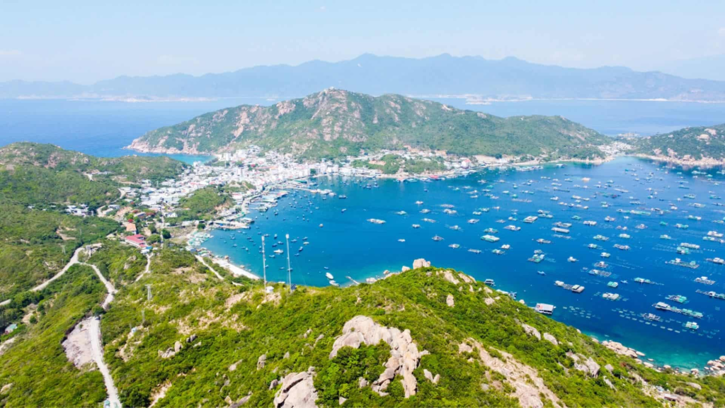 Aerial view of Binh Ba Island