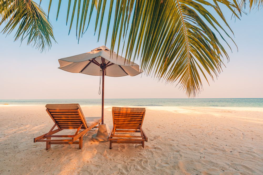 Relaxing beach scenery