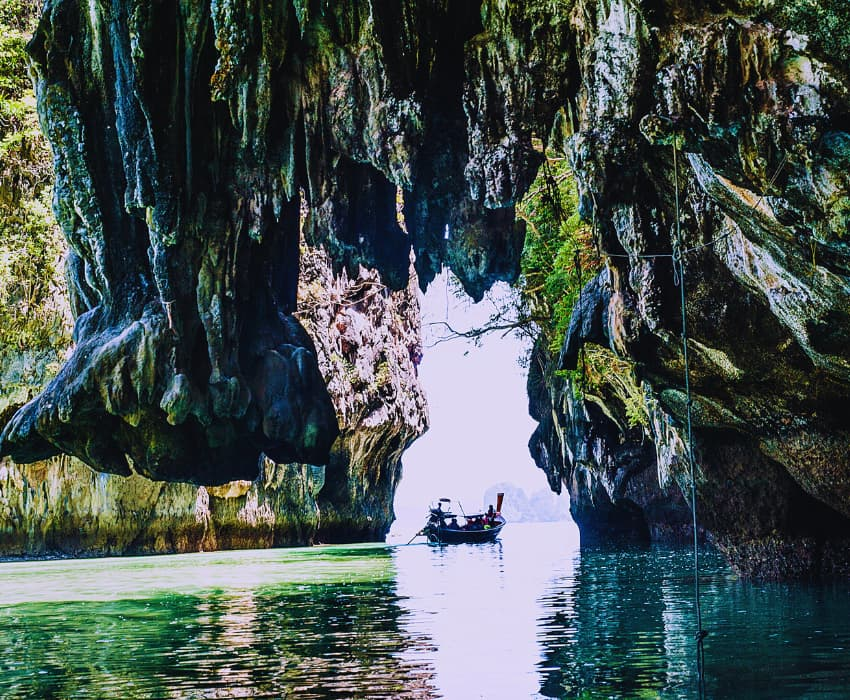 Hidden lagoons and caves