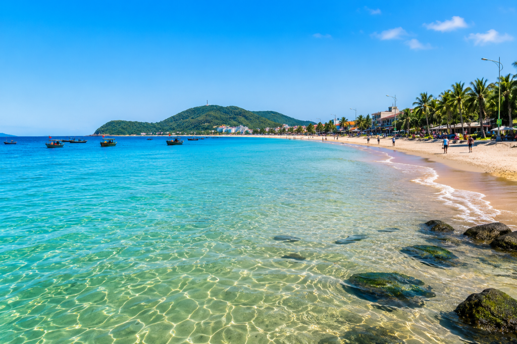 Crystal-clear waters of Cua Lo