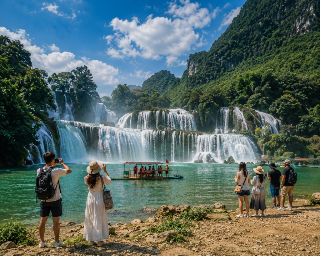 Ban Gioc Waterfall on a Cao Bang private tour