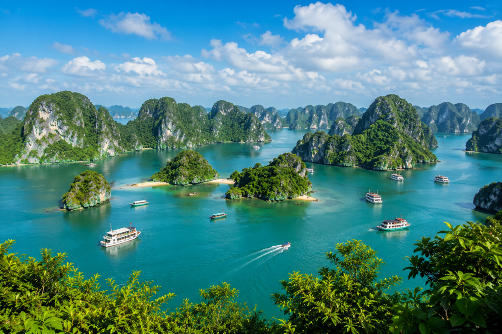Panoramic view of Lan Ha Bay